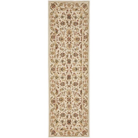 Safavieh 2 ft. 6 in. x 8 ft. Runner Transitional Chelsea Ivory and Ivory Hand Hooked Rug HK78C-28